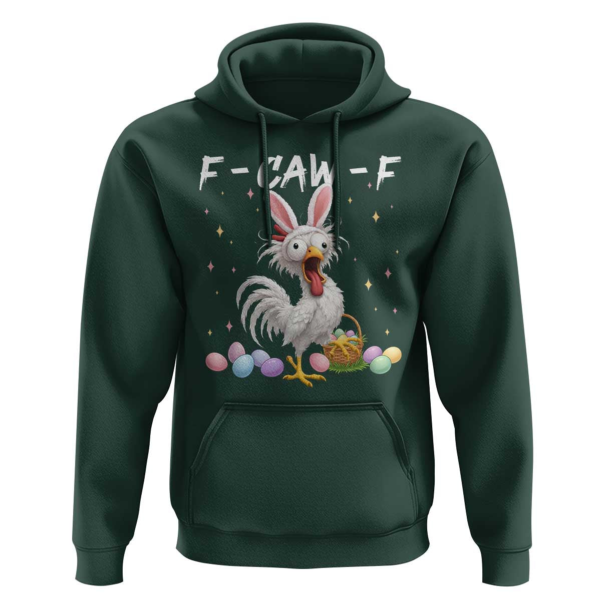 Funny Easter Day F Caw F Chicken Bunny Rooster Meme Hoodie