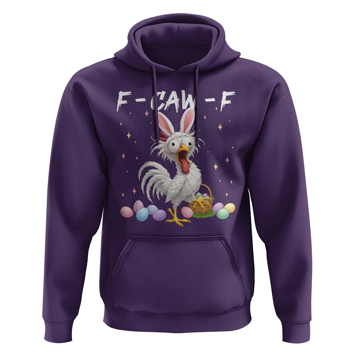 Funny Easter Day F Caw F Chicken Bunny Rooster Meme Hoodie