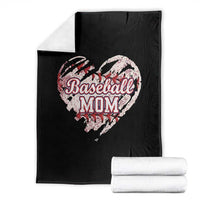 Baseball Mom Throw Blanket Baseball Mama Life Game Day Vintage Heart