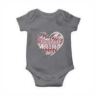 Baseball Mom Baby Onesie Baseball Mama Life Game Day Vintage Heart