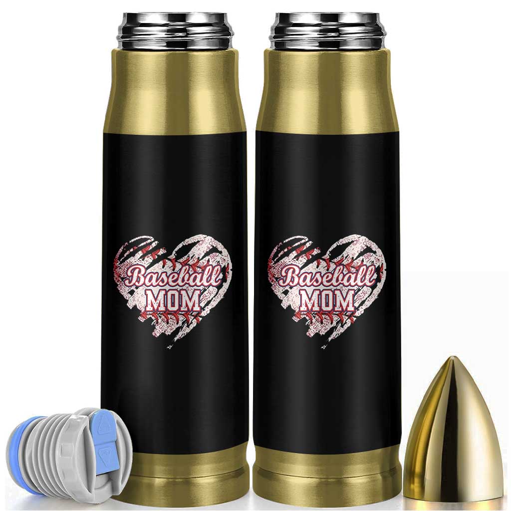 Baseball Mom Bullet Tumbler Baseball Mama Life Game Day Vintage Heart
