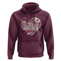Baseball Mom Hoodie Baseball Mama Life Game Day Vintage Heart