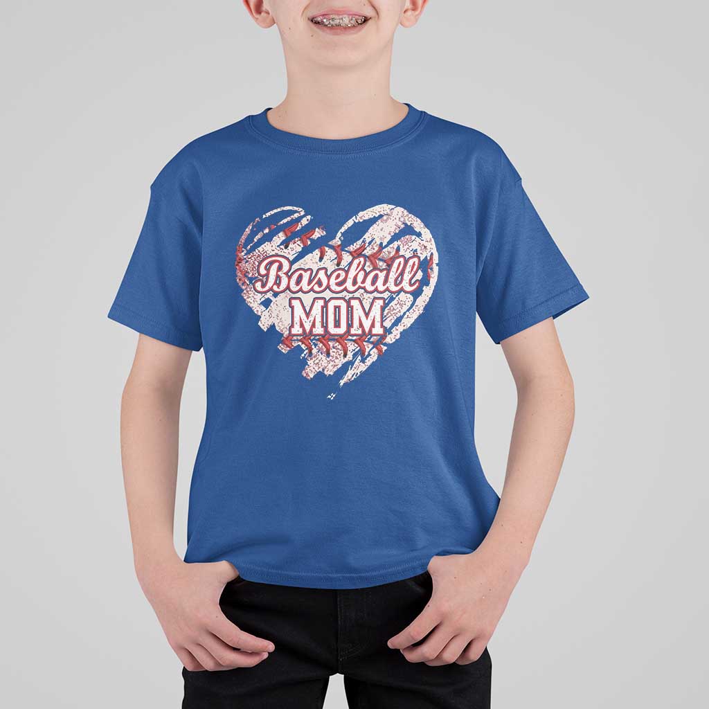 Baseball Mom T Shirt For Kid Baseball Mama Life Game Day Vintage Heart