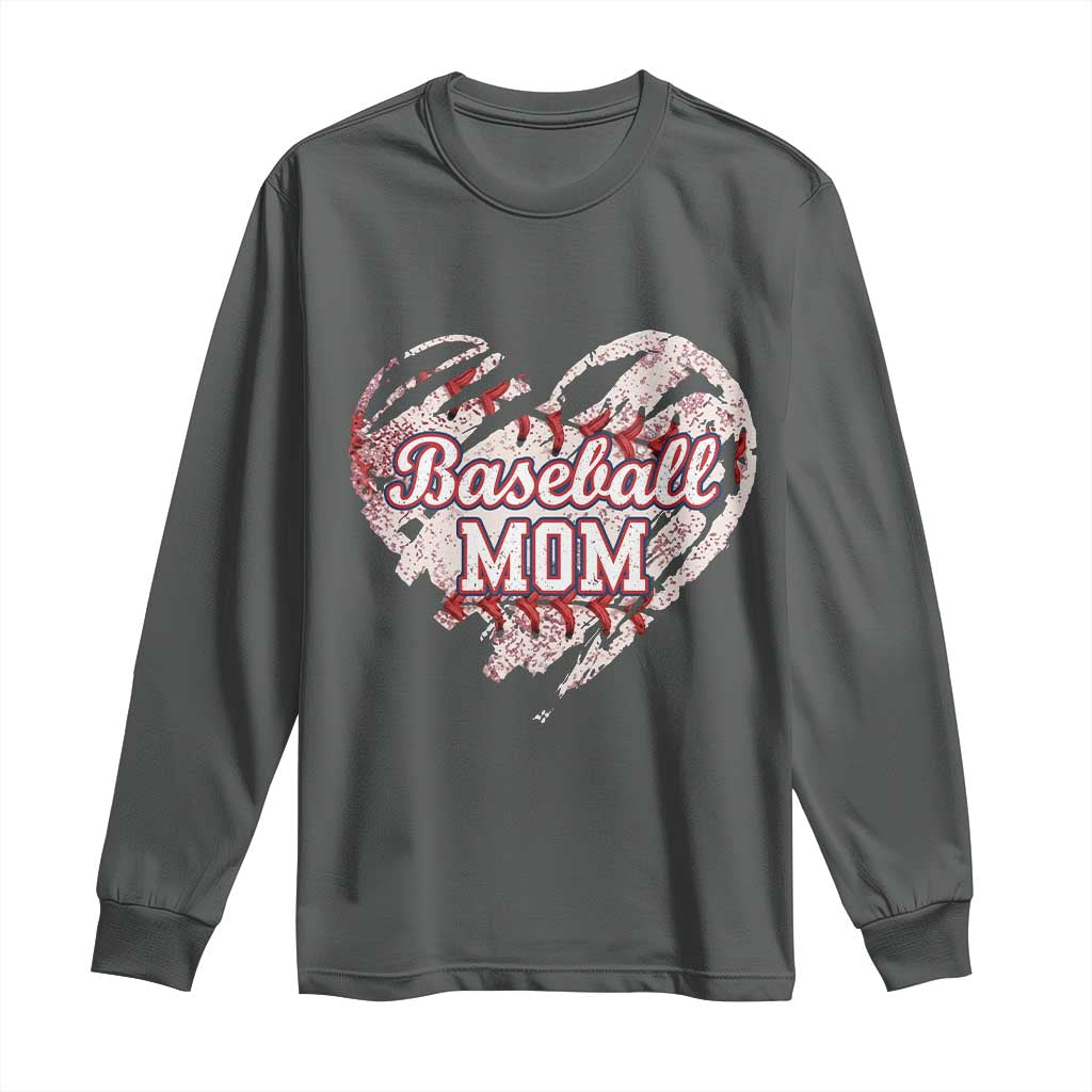Baseball Mom Long Sleeve Shirt Baseball Mama Life Game Day Vintage Heart