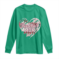 Baseball Mom Long Sleeve Shirt Baseball Mama Life Game Day Vintage Heart