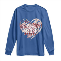 Baseball Mom Long Sleeve Shirt Baseball Mama Life Game Day Vintage Heart