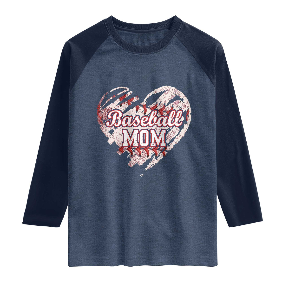 Baseball Mom Raglan Shirt Baseball Mama Life Game Day Vintage Heart