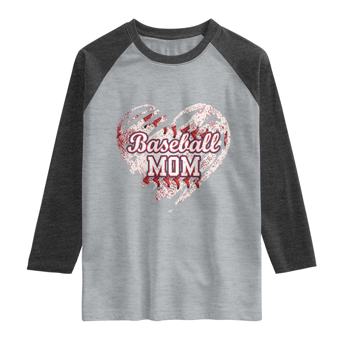 Baseball Mom Raglan Shirt Baseball Mama Life Game Day Vintage Heart