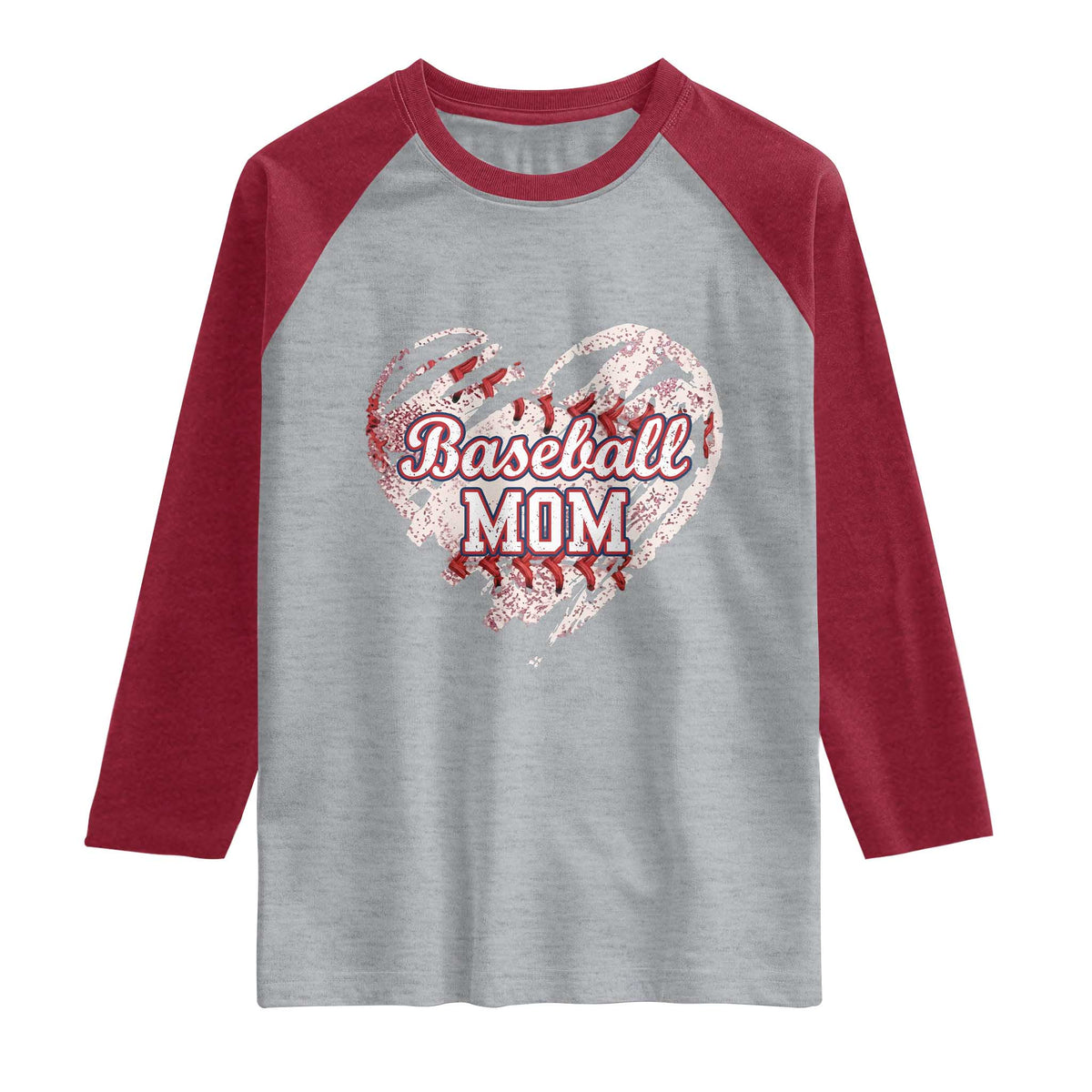 Baseball Mom Raglan Shirt Baseball Mama Life Game Day Vintage Heart