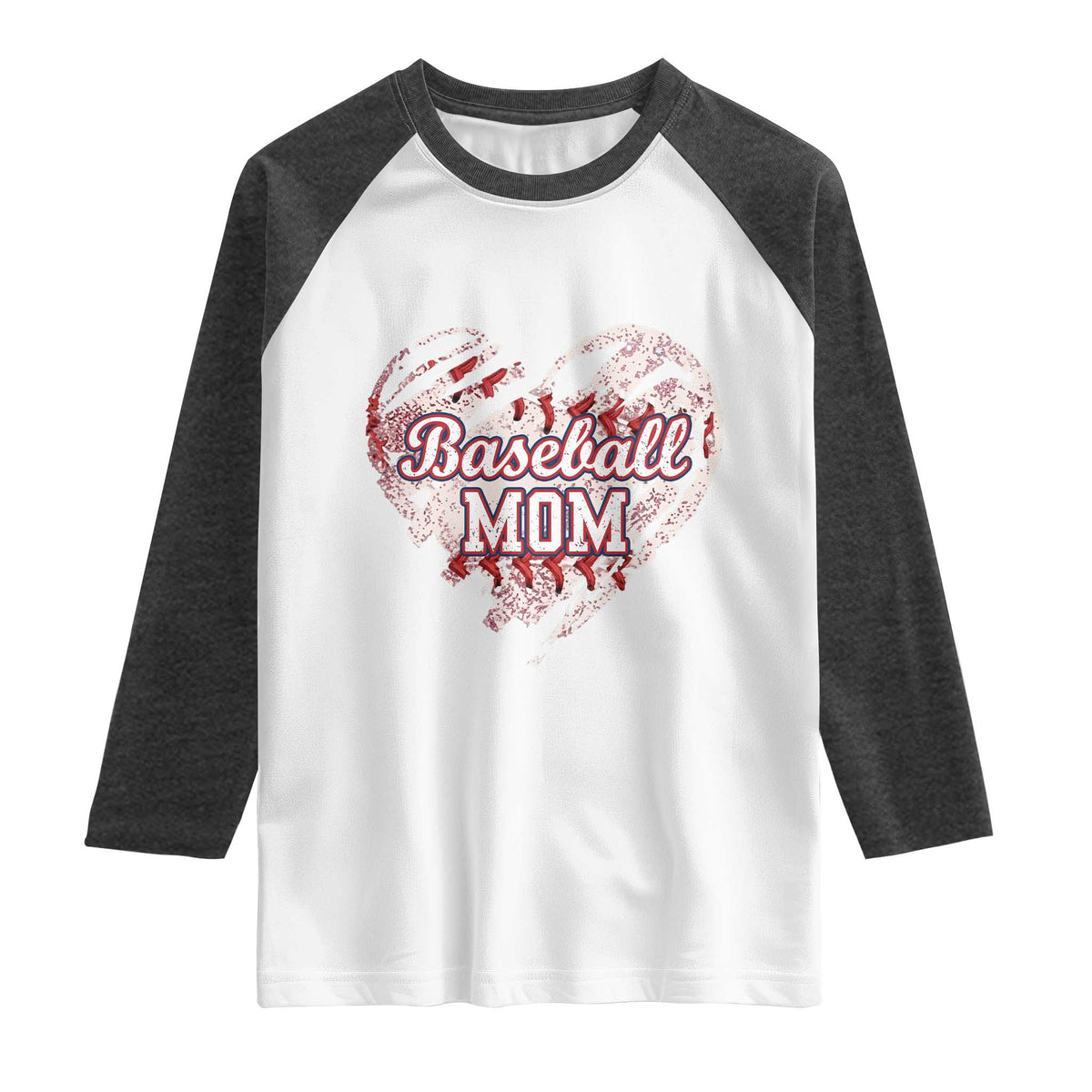 Baseball Mom Raglan Shirt Baseball Mama Life Game Day Vintage Heart