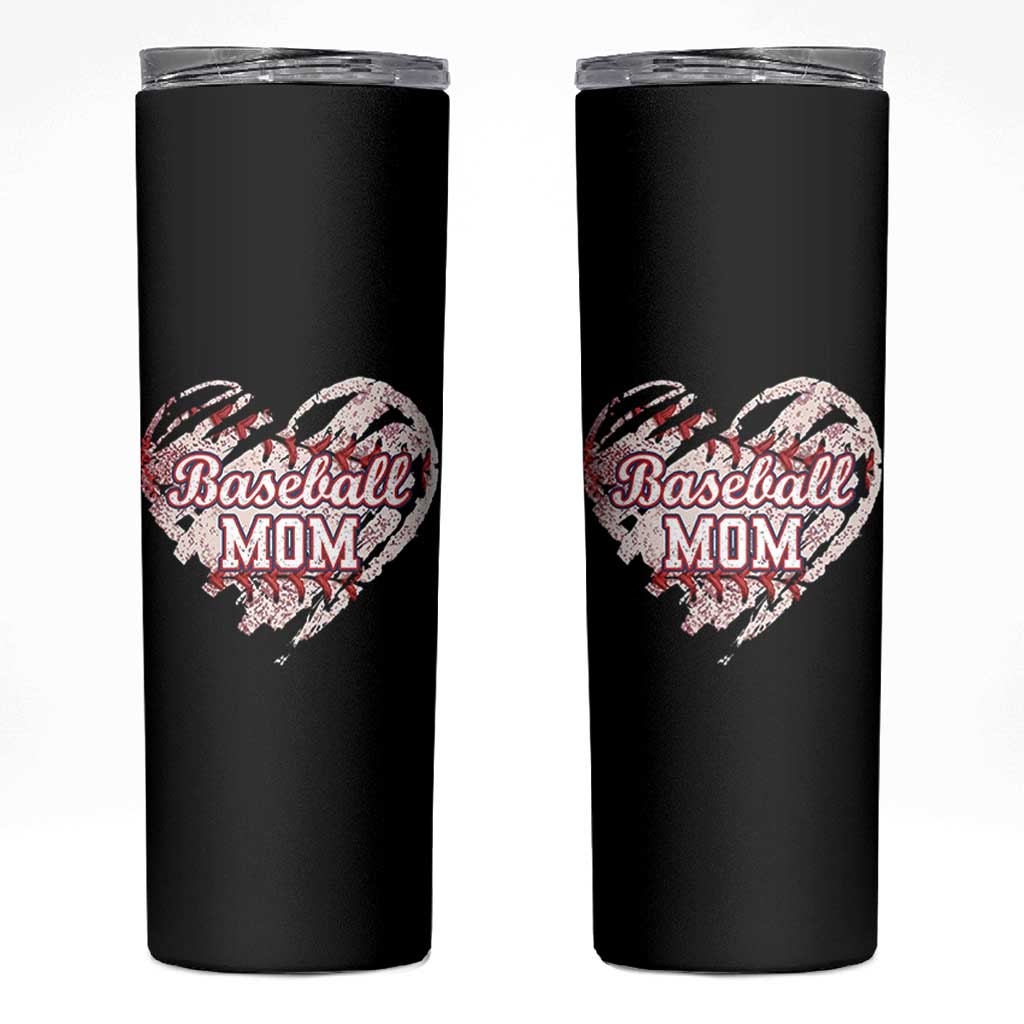 Baseball Mom Skinny Tumbler Baseball Mama Life Game Day Vintage Heart