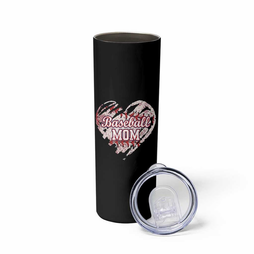 Baseball Mom Skinny Tumbler Baseball Mama Life Game Day Vintage Heart