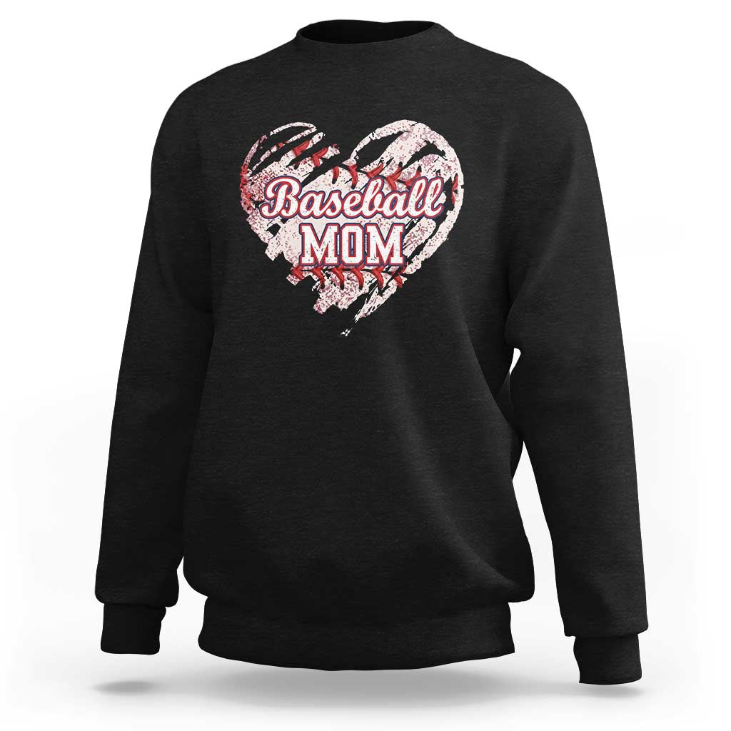 Baseball Mom Sweatshirt Baseball Mama Life Game Day Vintage Heart