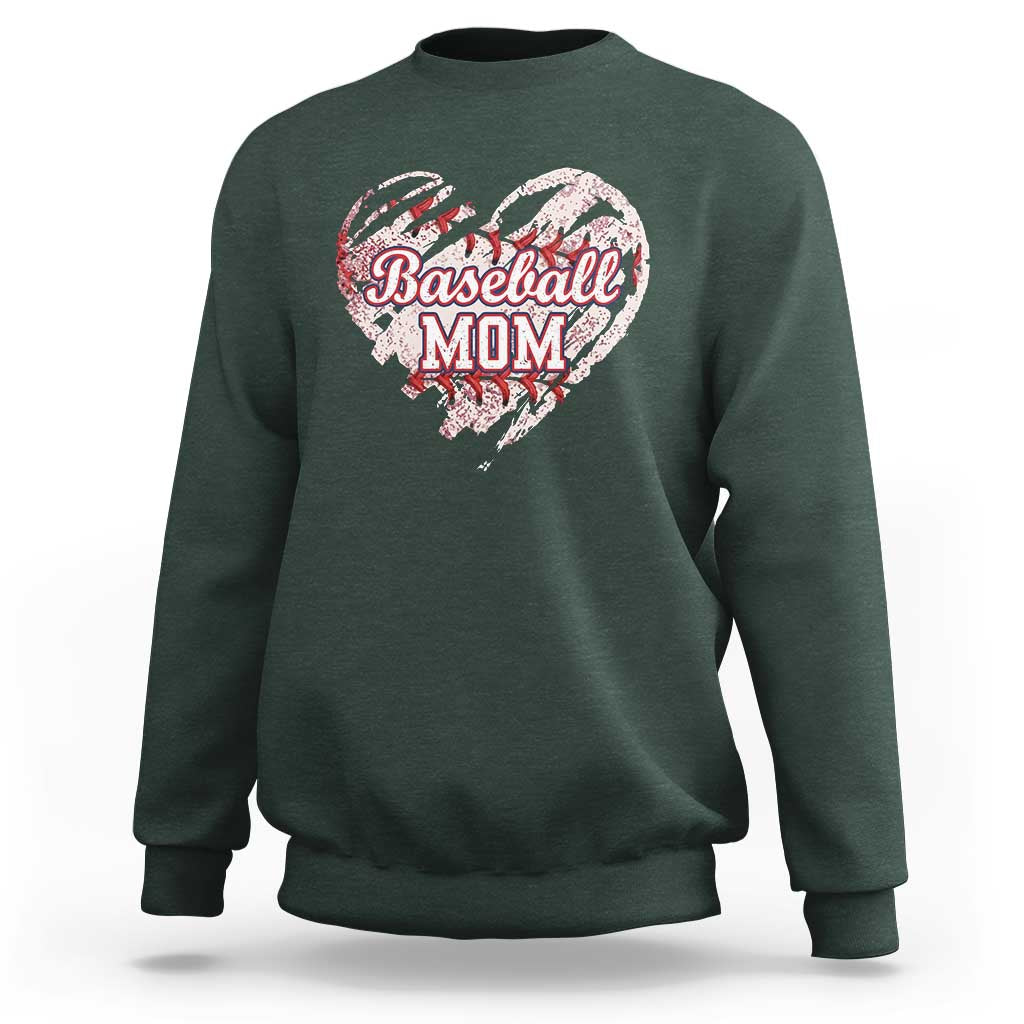 Baseball Mom Sweatshirt Baseball Mama Life Game Day Vintage Heart