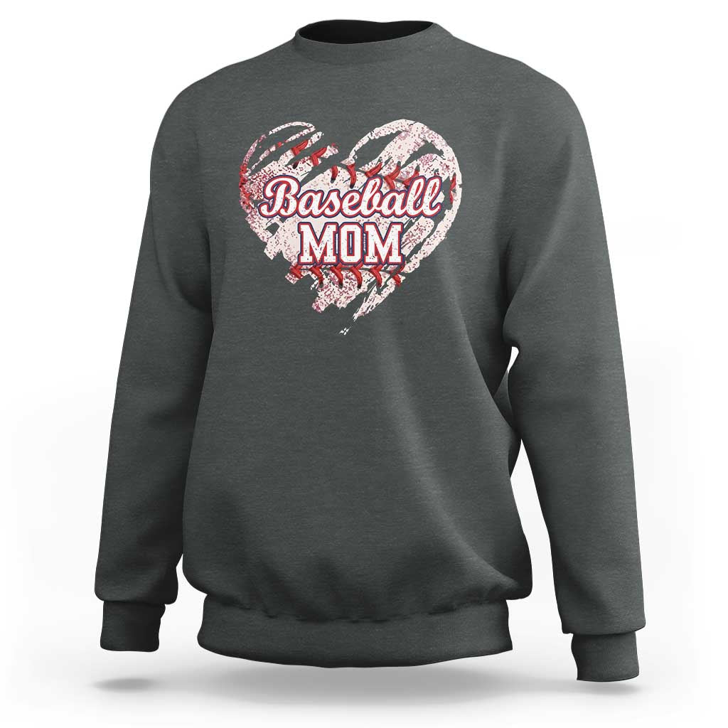 Baseball Mom Sweatshirt Baseball Mama Life Game Day Vintage Heart