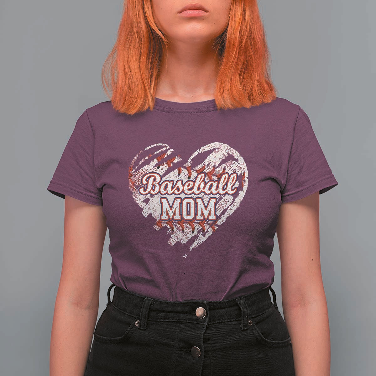 Baseball Mom T Shirt For Women Baseball Mama Life Game Day Vintage Heart