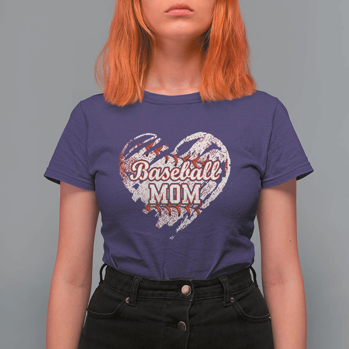 Baseball Mom T Shirt For Women Baseball Mama Life Game Day Vintage Heart
