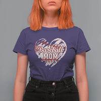 Baseball Mom T Shirt For Women Baseball Mama Life Game Day Vintage Heart