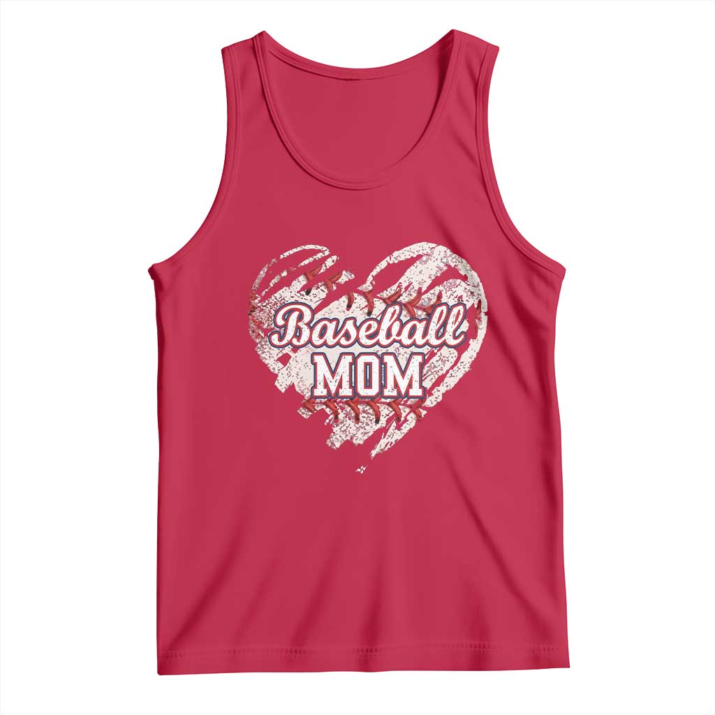Baseball Mom Tank Top Baseball Mama Life Game Day Vintage Heart