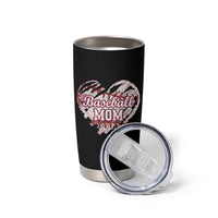 Baseball Mom Tumbler Cup Baseball Mama Life Game Day Vintage Heart