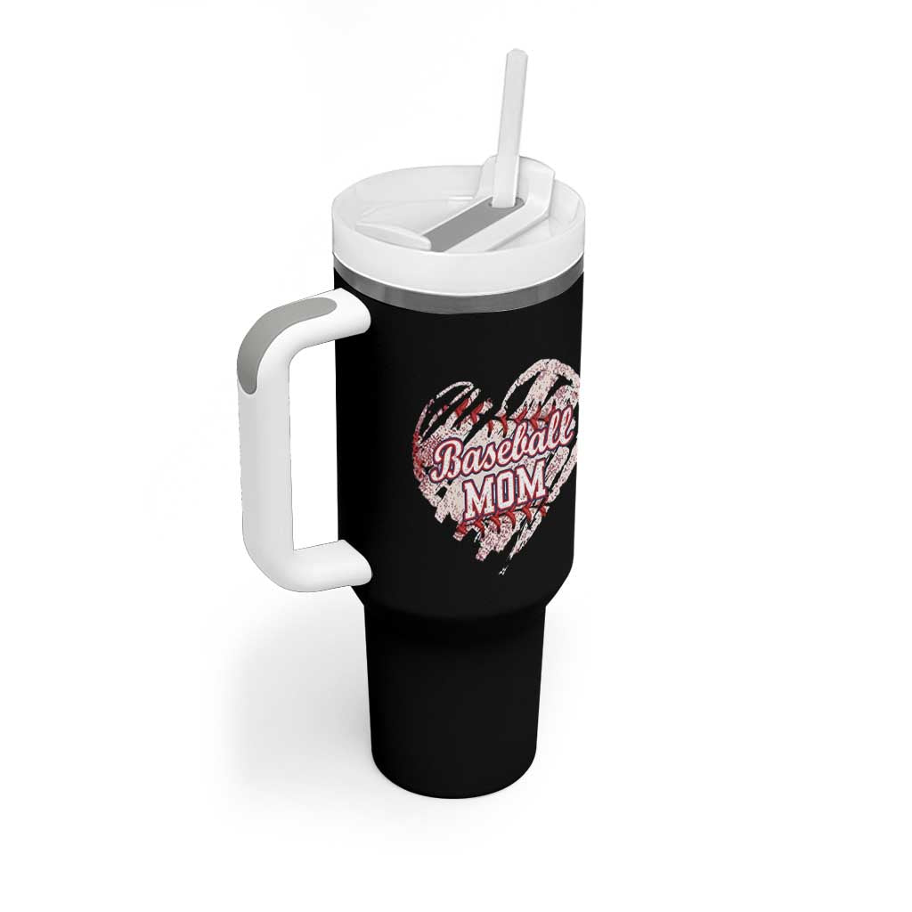 Baseball Mom Tumbler With Handle Baseball Mama Life Game Day Vintage Heart