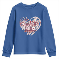 Baseball Mom Youth Sweatshirt Baseball Mama Life Game Day Vintage Heart