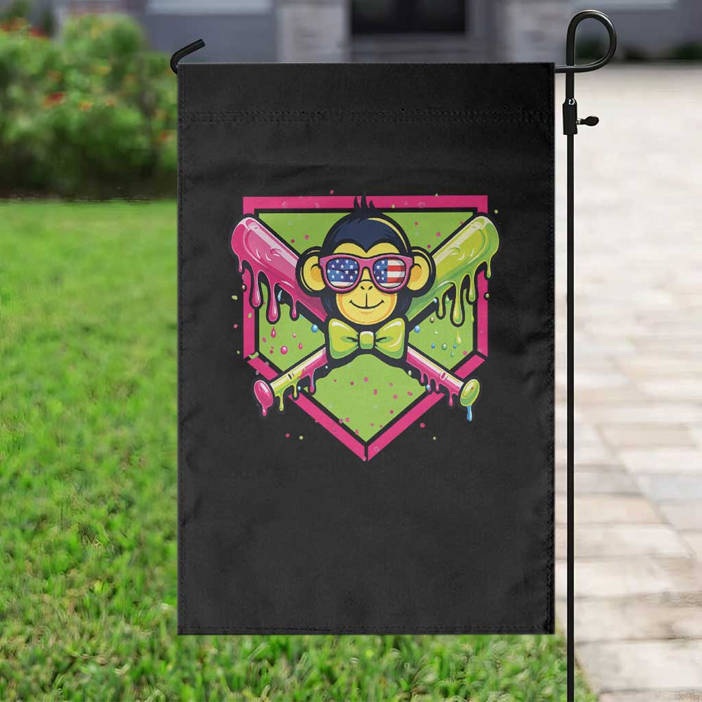 Party Monkey Baseball Drip Funny Animals Lover Garden Flag