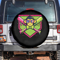 Party Monkey Baseball Drip Funny Animals Lover Spare Tire Cover