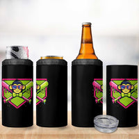 Party Monkey Baseball Drip Funny Animals Lover 4 in 1 Can Cooler Tumbler