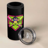 Party Monkey Baseball Drip Funny Animals Lover 4 in 1 Can Cooler Tumbler