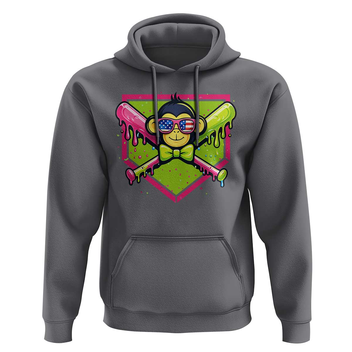 Party Monkey Baseball Drip Funny Animals Lover Hoodie