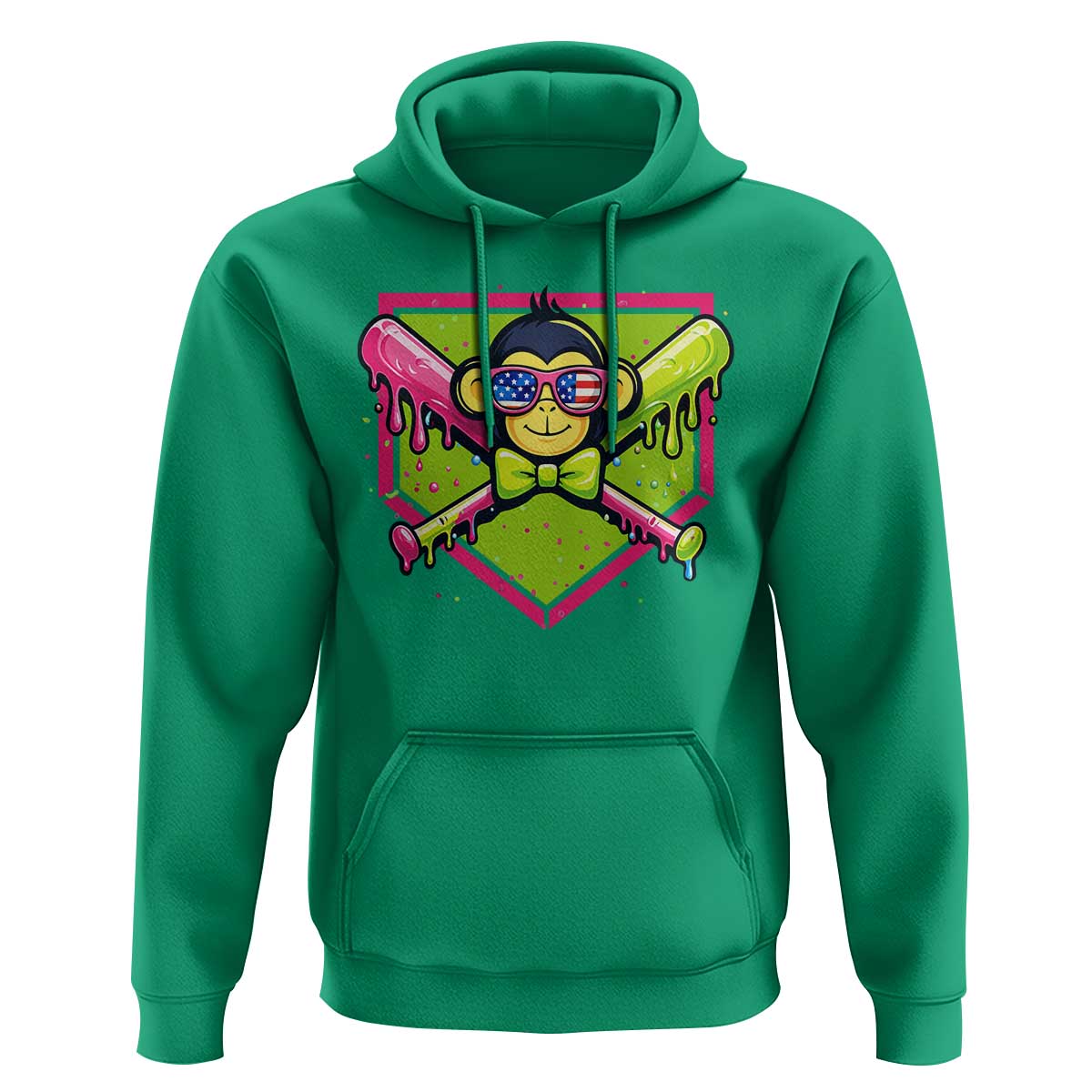 Party Monkey Baseball Drip Funny Animals Lover Hoodie
