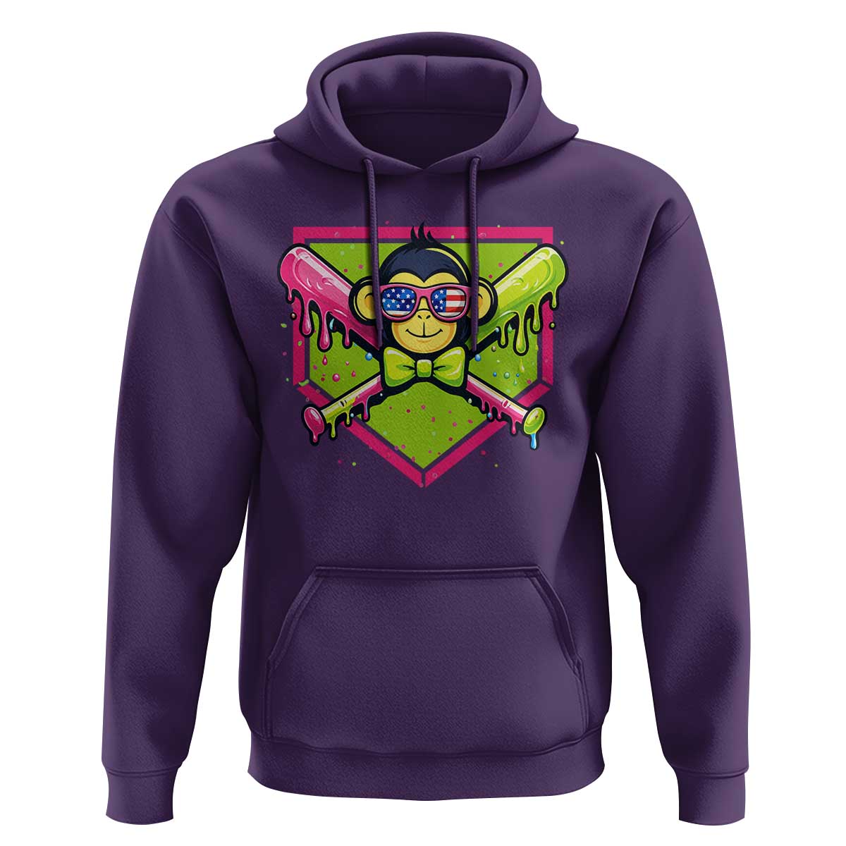 Party Monkey Baseball Drip Funny Animals Lover Hoodie