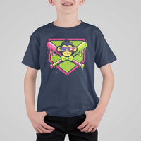 Party Monkey Baseball Drip Funny Animals Lover T Shirt For Kid