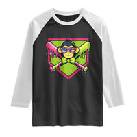 Party Monkey Baseball Drip Funny Animals Lover Raglan Shirt