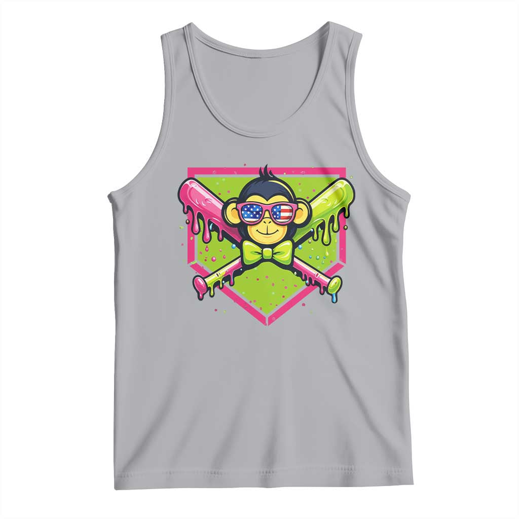 Party Monkey Baseball Drip Funny Animals Lover Tank Top