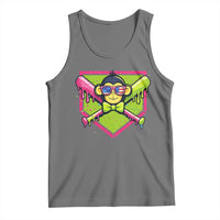Party Monkey Baseball Drip Funny Animals Lover Tank Top