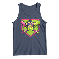 Party Monkey Baseball Drip Funny Animals Lover Tank Top