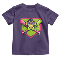 Party Monkey Baseball Drip Funny Animals Lover Toddler T Shirt