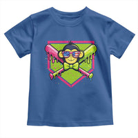 Party Monkey Baseball Drip Funny Animals Lover Toddler T Shirt