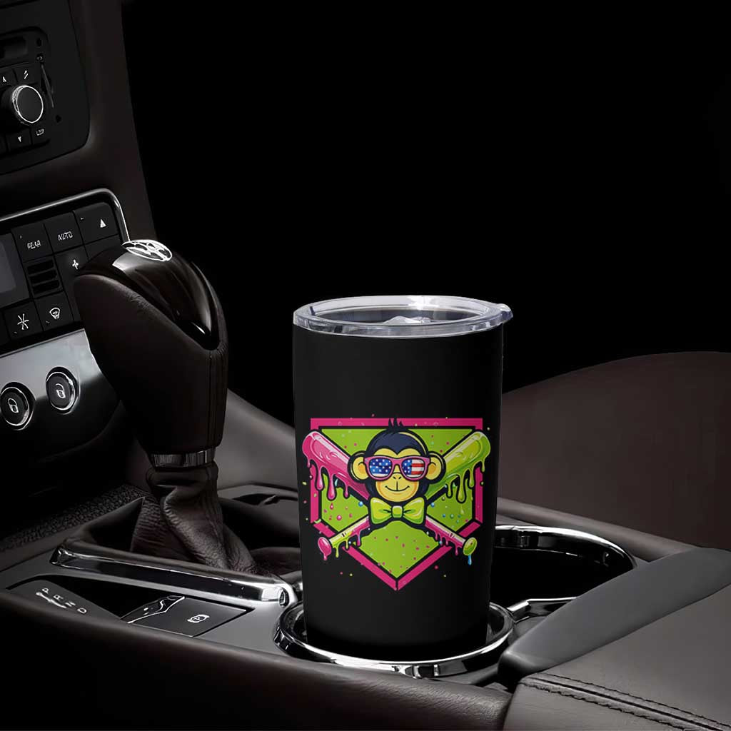 Party Monkey Baseball Drip Funny Animals Lover Tumbler Cup
