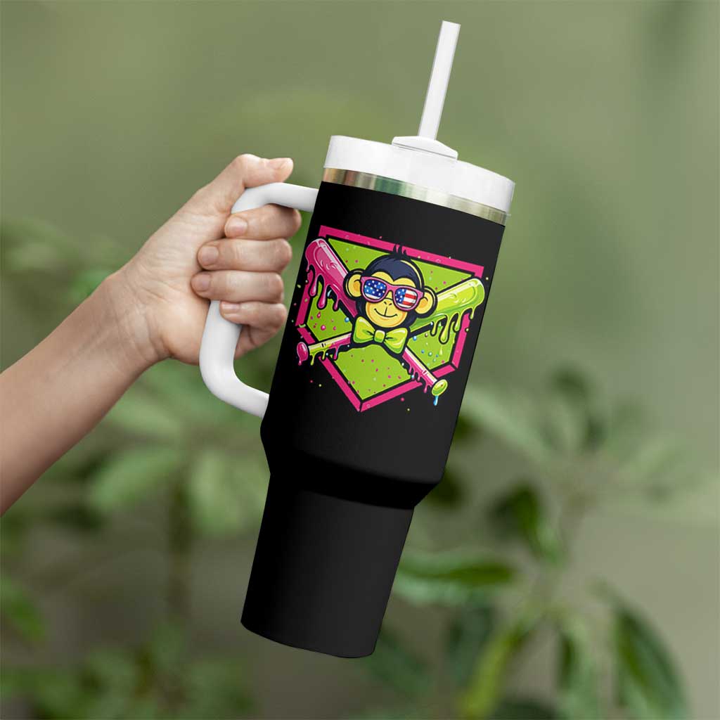 Party Monkey Baseball Drip Funny Animals Lover Tumbler With Handle