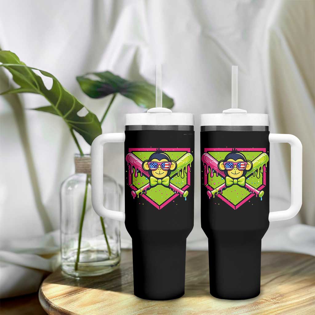 Party Monkey Baseball Drip Funny Animals Lover Tumbler With Handle