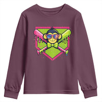 Party Monkey Baseball Drip Funny Animals Lover Youth Sweatshirt