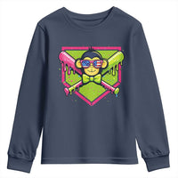 Party Monkey Baseball Drip Funny Animals Lover Youth Sweatshirt