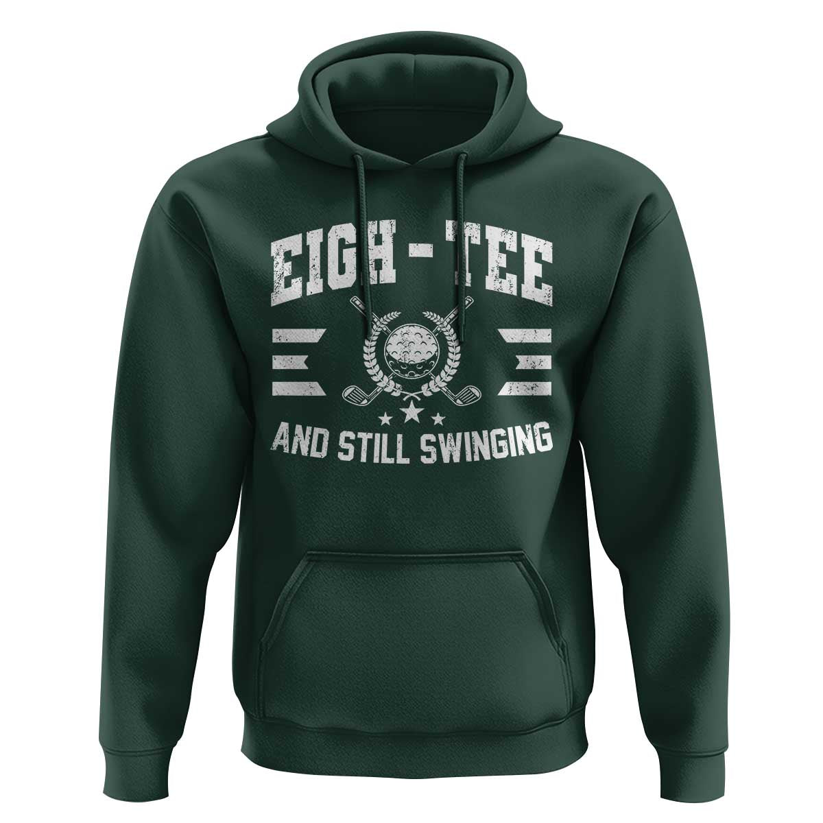 80th Birthday Golf Hoodie Funny Eigh Tee And Still Swinging 80 Years Old