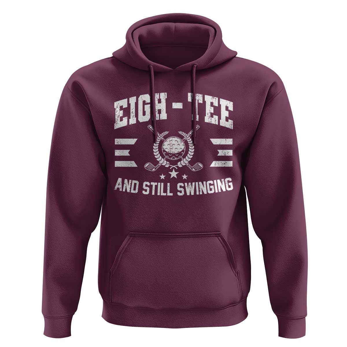 80th Birthday Golf Hoodie Funny Eigh Tee And Still Swinging 80 Years Old