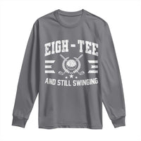 80th Birthday Golf Long Sleeve Shirt Funny Eigh Tee And Still Swinging 80 Years Old