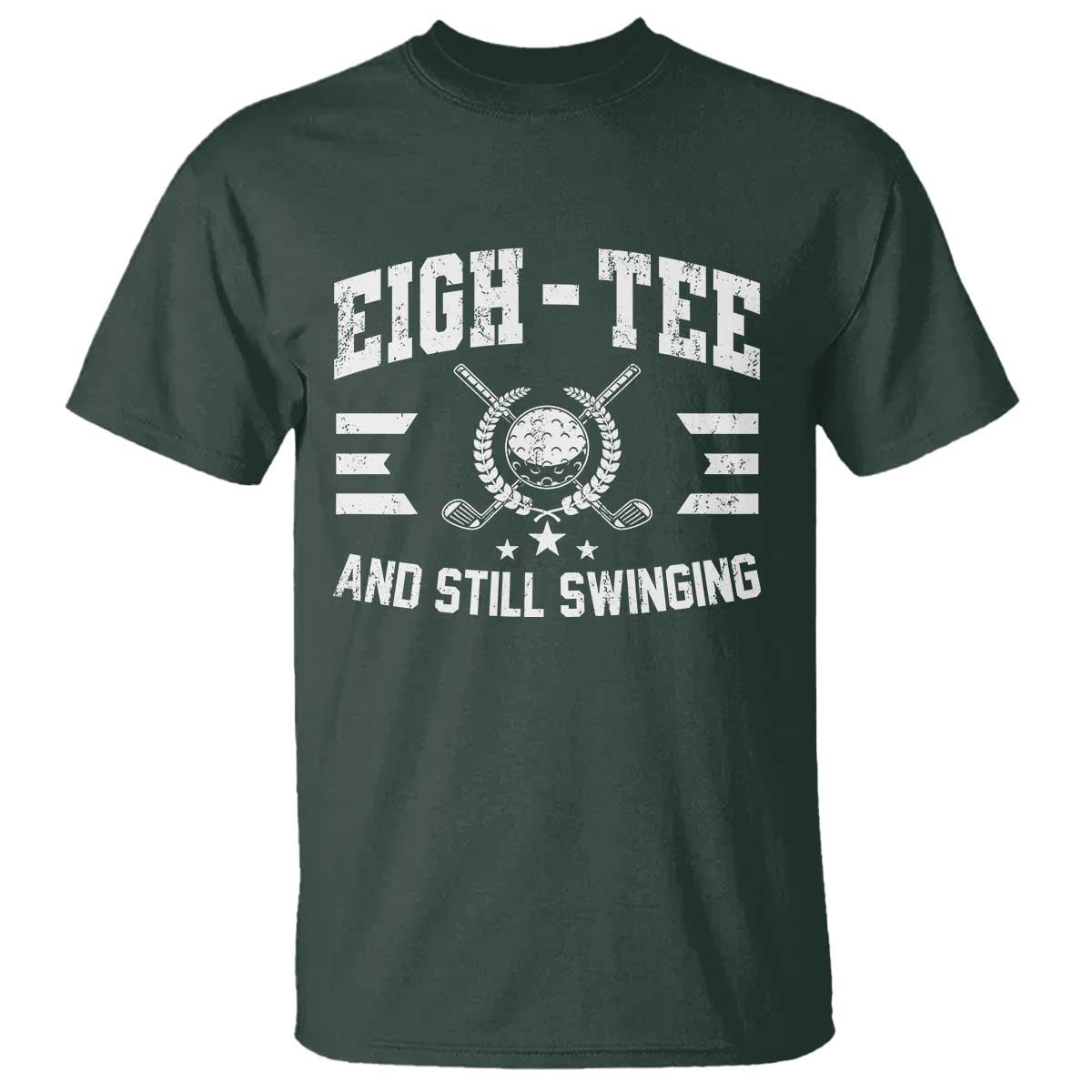 80th Birthday Golf T Shirt Funny Eigh Tee And Still Swinging 80 Years Old