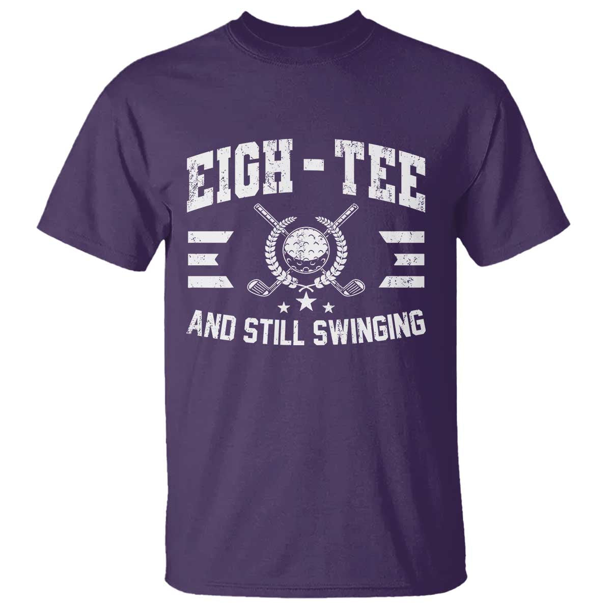 80th Birthday Golf T Shirt Funny Eigh Tee And Still Swinging 80 Years Old